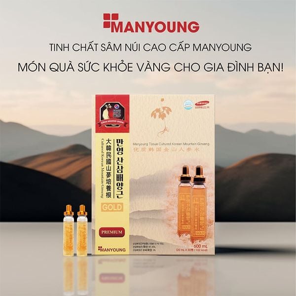 (HSD: 3/2027) Tinh Chất Nước Hồng Sâm Núi Manyoung Hộp 30 Ống x 20ml