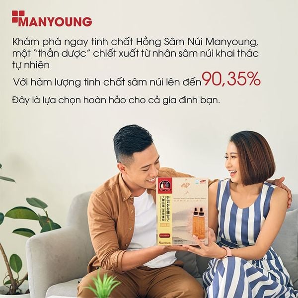 (HSD: 3/2027) Tinh Chất Nước Hồng Sâm Núi Manyoung Hộp 30 Ống x 20ml