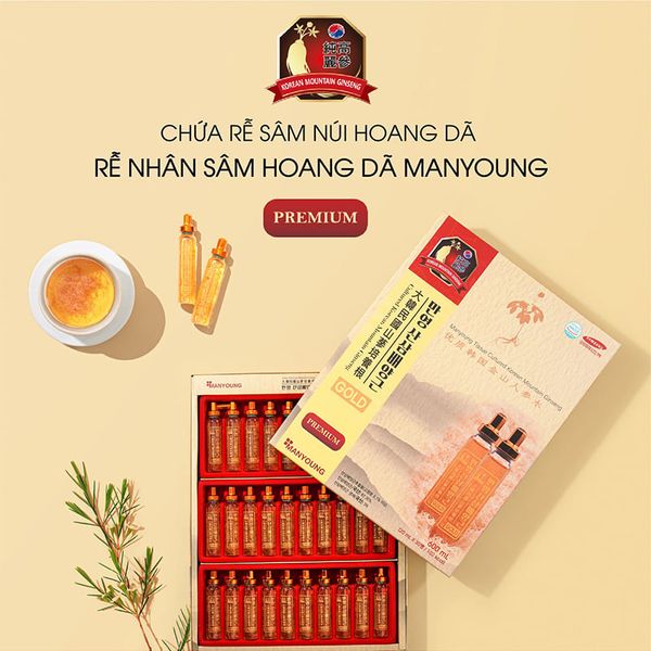(HSD: 3/2027) Tinh Chất Nước Hồng Sâm Núi Manyoung Hộp 30 Ống x 20ml