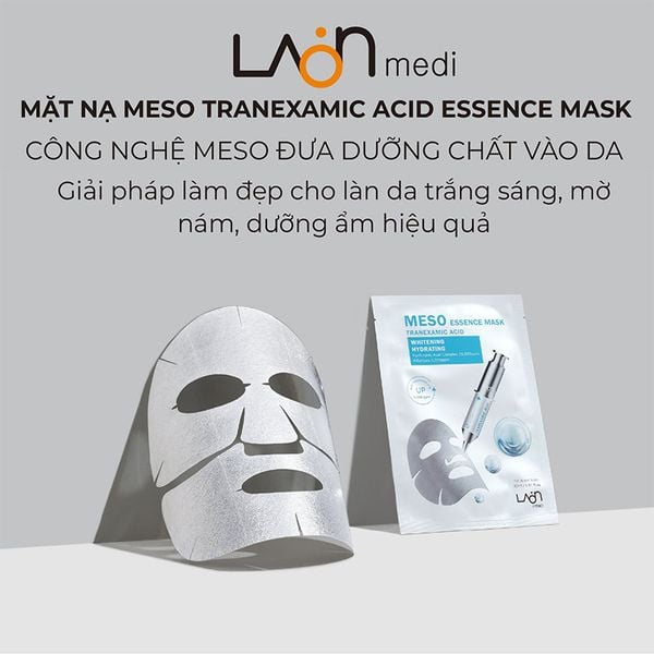 Hộp Mặt Nạ Bạc Làm Trắng Dưỡng Ẩm Laon Fresh Meso Essence Mask Tranexamic Acid Whitening Hydrating 30ml (10 Miếng )