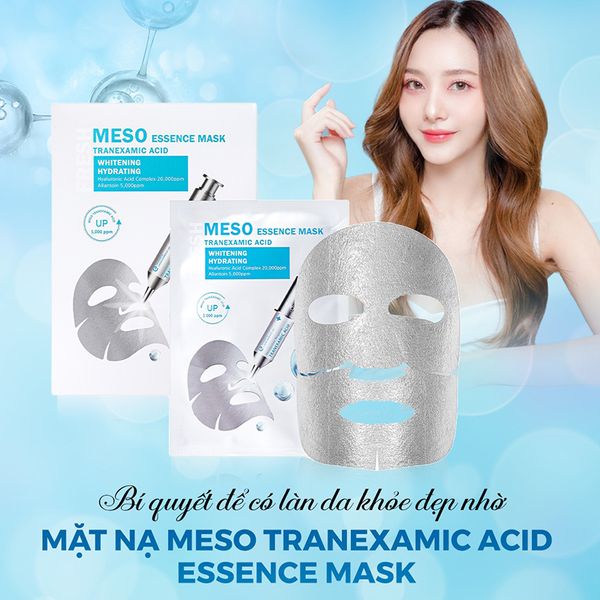 Hộp Mặt Nạ Bạc Làm Trắng Dưỡng Ẩm Laon Fresh Meso Essence Mask Tranexamic Acid Whitening Hydrating 30ml (10 Miếng )