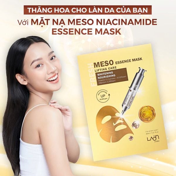 Hộp Mặt Nạ Vàng Làm Trắng Da Chống Lão Hoá Laon Fresh Meso Essence Mask Lifting Care Whitening Nourishing 30ml (10 miếng )