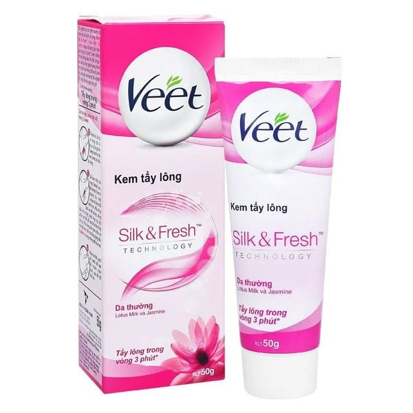 (HSD: 3/2026) Kem Tẩy Lông Cho Da Thường Veet Silk & Fresh (50g)