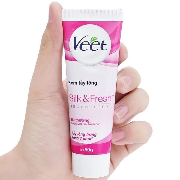 (HSD: 3/2026) Kem Tẩy Lông Cho Da Thường Veet Silk & Fresh (50g)