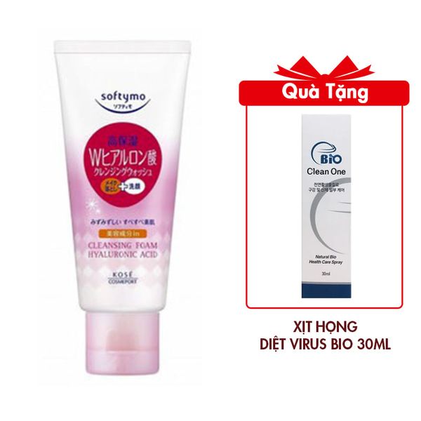 (HSD: 11/2025) Bọt Rửa Mặt & Tẩy Trang Kosé Softymo Hyaluronic Acid 60g Cleansing Foam Hyaluronic Acid