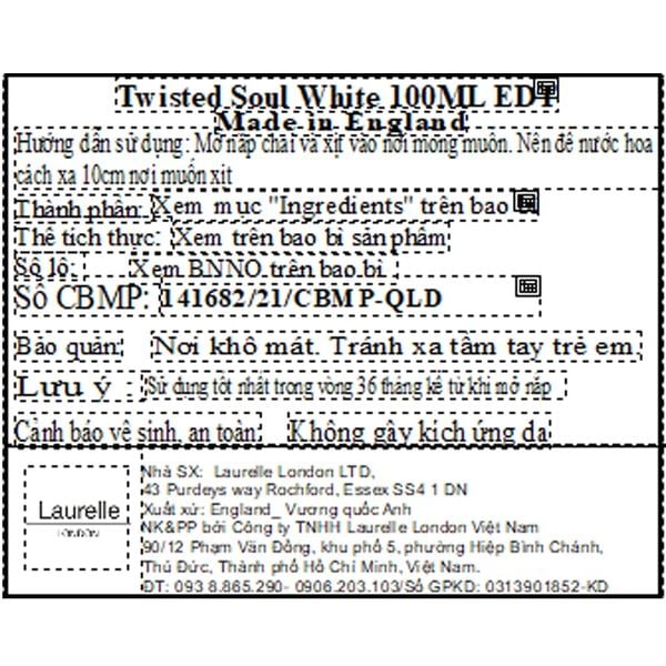 Nước Hoa Nam Laurelle London Twisted Soul White 100ml