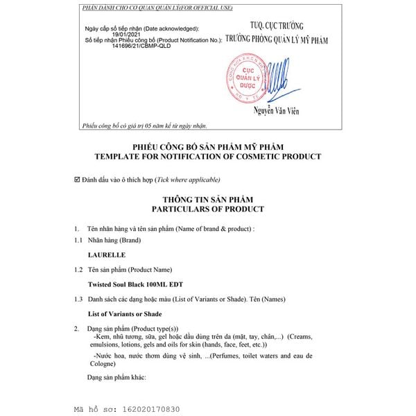  Nước Hoa Nam Laurelle London Twisted Soul Black 100ml