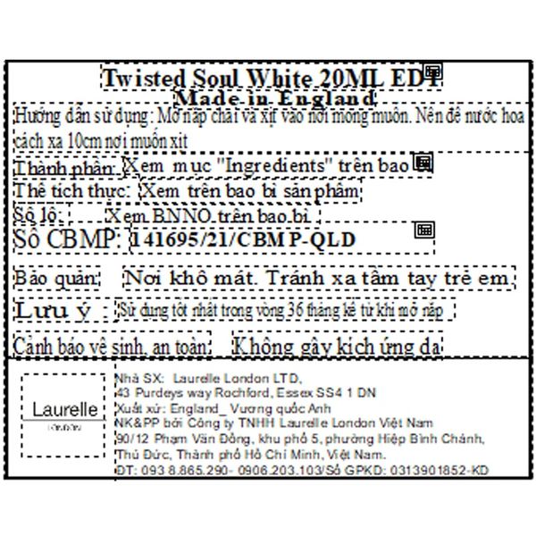 Nước Hoa Nam Laurelle London Twisted Soul White 20ml