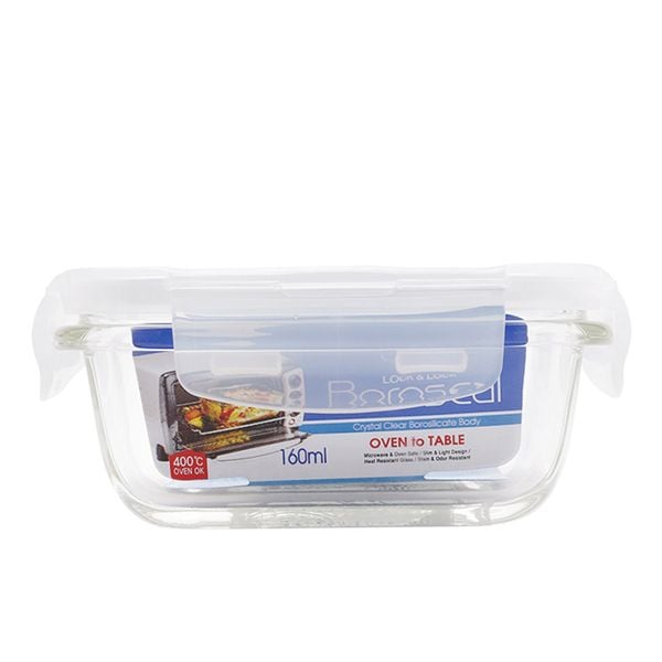 Hộp Bảo Quản Thủy Tinh Hình Vuông Lock&lock A.F.C 160ml