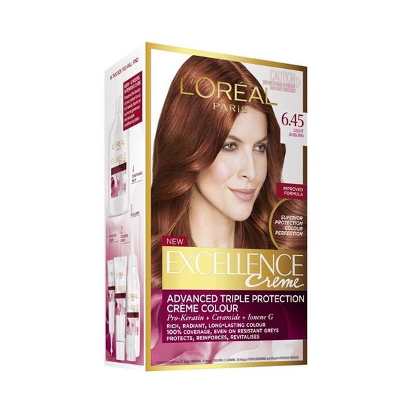 (HSD: 6/2025) Màu Nhuộm Dưỡng Tóc Loreal Paris Excellence Crème 6.45 Nâu Ánh Đỏ 172ml