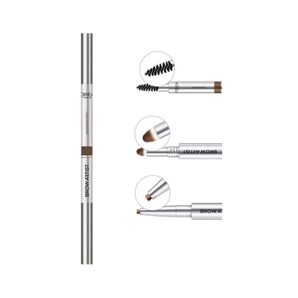 Kẻ Chân Mày L'Oreal 3 Trong 1 Brow Artist Designer Pro Màu Xám Grey Atelier 1.19g