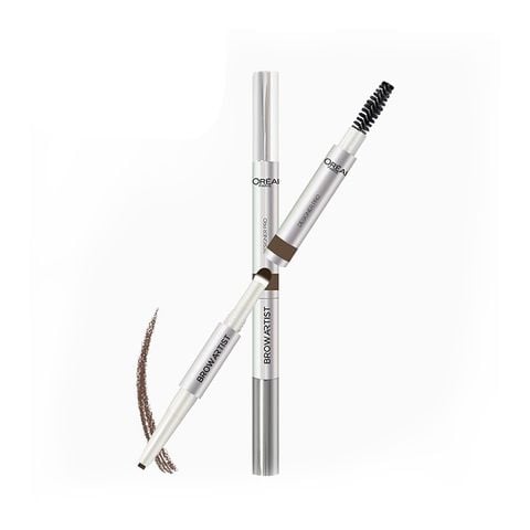 (HSD: 1/2027) Kẻ Chân Mày L'Oreal 3 Trong 1 Màu Nâu Tối Dark Brown Brow Artist Designer Pro 1.19g