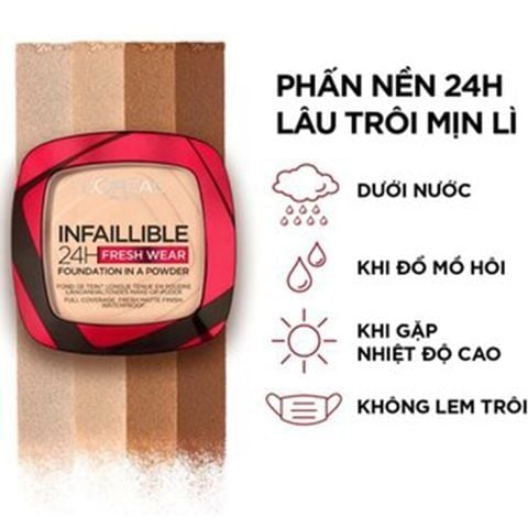 Phấn Nền Loreal Che Phủ Cao Infallible 24H Foundation Powder 9g