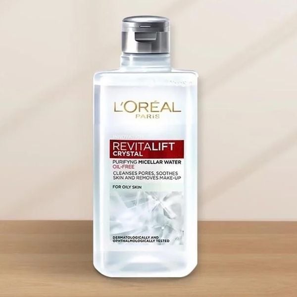 Combo 2 Nước Tẩy Trang L'Oreal Làm Sạch Sâu Cho Da Dầu Revitalift Crystal Purifying Micellar Water 95mlx2