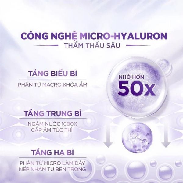 Combo 5 Nước Tẩy Trang L'Oreal Căng Mịn Da Revitalift Hyaluronic Acid Hydrating Micellar Water 95mlx5