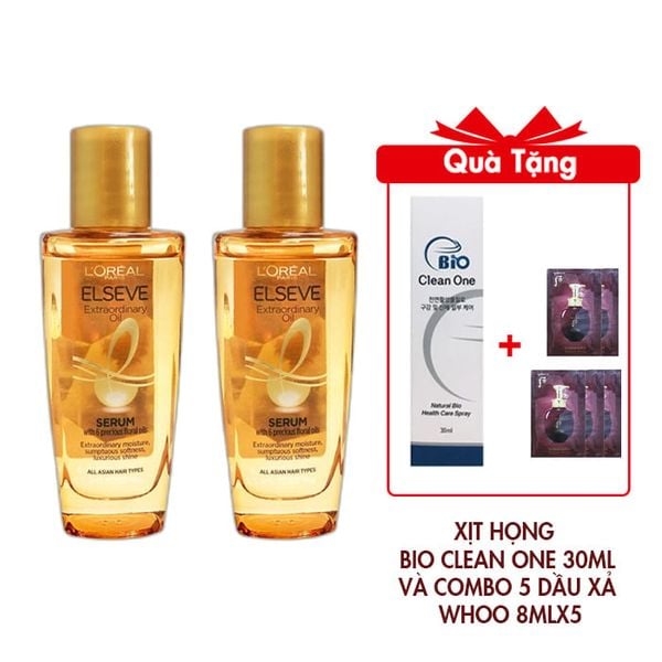 Combo 2 Dầu Dưỡng Tóc L'Oreal Tinh Dầu Hoa Tự Nhiên 30mlx2