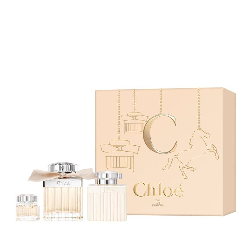 (HSD: 8/2025) Bộ Quà Tặng Nước Hoa Chloe Signature Women EDP 75ml-Body Lotion 100ml-Mini 5ml