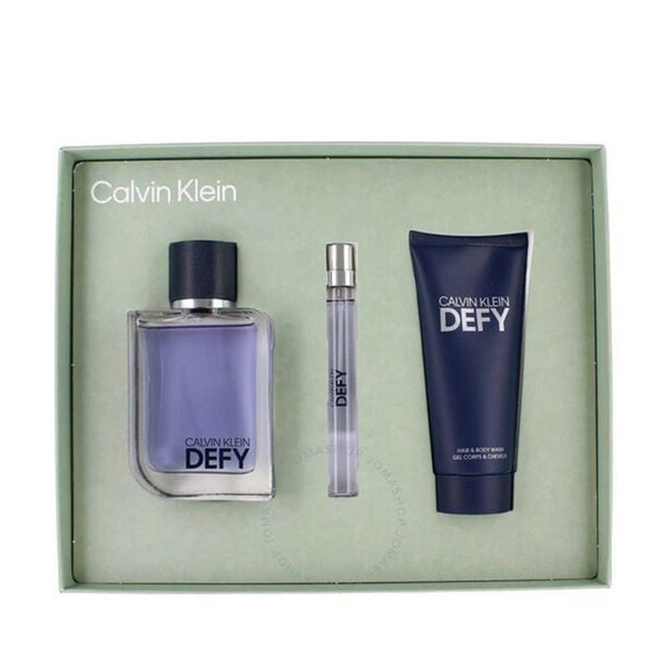 (HSD: 9/2026) Bộ Qùa Tặng Nước Hoa Nam Calvin Klein Men's Defy EDT 100ml-75ml-10ml