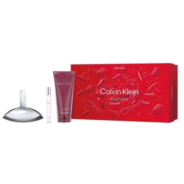 Bộ Qùa Tặng Nước Hoa Nữ Calvin Klein Ladies Euphoria EDP 100ml + 10ml + 200ml