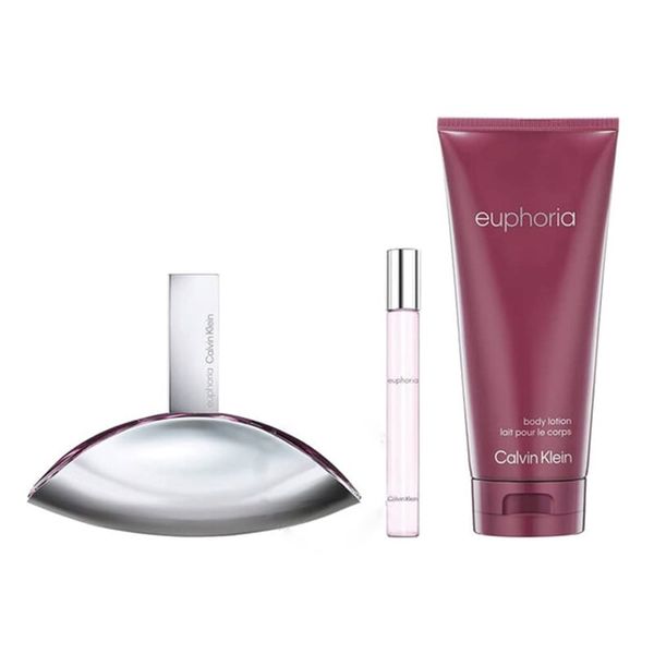 Bộ Qùa Tặng Nước Hoa Nữ Calvin Klein Ladies Euphoria EDP 100ml + 10ml + 200ml