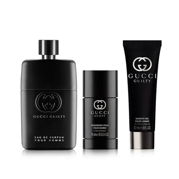 Bộ Qùa Tặng Nước Hoa Nam Gucci Guilty Pour Homme EDP 90ml-50ml-75ml (Hộp Bạc)