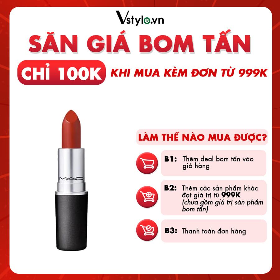 Son Thỏi MAC Retro Matte Lipstick 602 Chili - Đỏ Gạch 3g (DEAL BOM TẤN 999K)