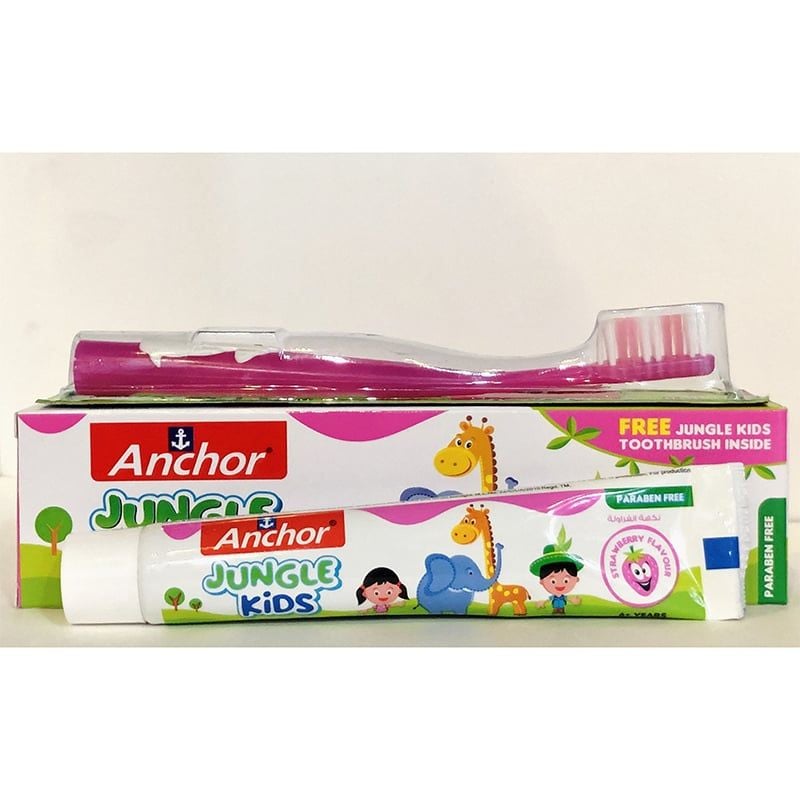 (HSD: 12/2025) Kem Đánh Răng Anchor Jungle Kids 50G + Bàn Chải