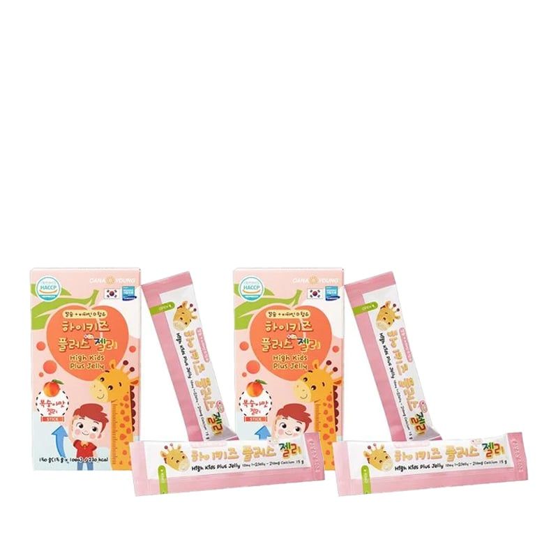 (HSD: 6/2025) Combo 2 Thạch High Kids Plus Chứa Canxi Và Vitamin D (Hộp 10 Gói x2)