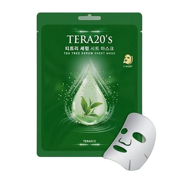 Hộp Mặt Nạ Tinh Chất Tràm Trà Tera20’S (hộp 8 miếng)