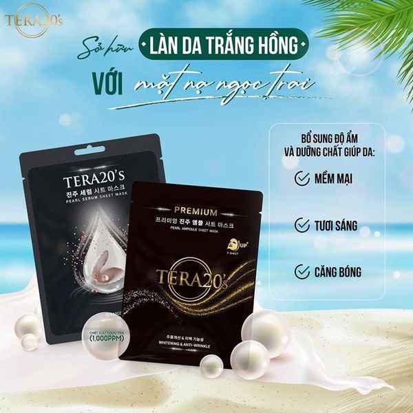 Hộp Mặt Nạ Tinh Chất Ngọc Trai Tera20’S (hộp 8 miếng)