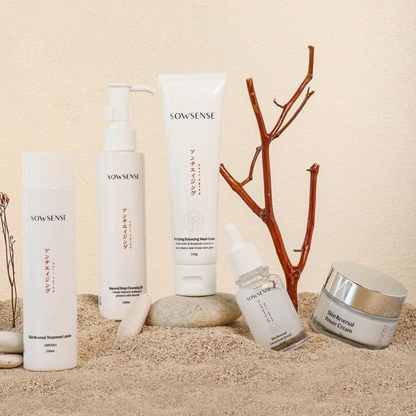 (Nhiều hạn sử dụng) Combo Dung Dịch Cân Bằng Chống Lão Hóa Sowsense Skin Reversal Treatment Lotion 150ml Và Sữa Rửa Mặt Cân Bằng, Làm Sạch Sâu, Và Cung Cấp Độ Ẩm Cho Da Sowsense Tuýp 100G