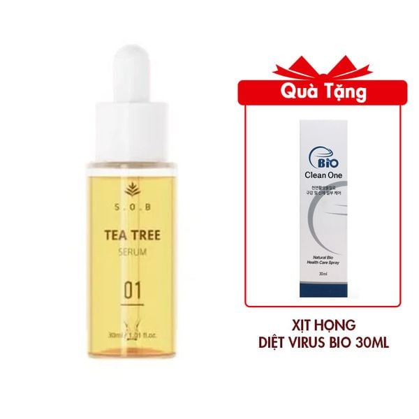 (HSD: 5/2025) Serum Giảm Mụn Phục Hồi Da S.O.B Tea Tree Serum Hàn Quốc 30ml