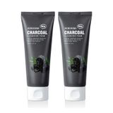 (HSD: 4/2025) Combo 2 Sữa Rửa Mặt Cho Da Dầu Chiết Xuất Than Hoạt Tính Hebeheba Real Charcoal Cleansing Foam 120mlx2