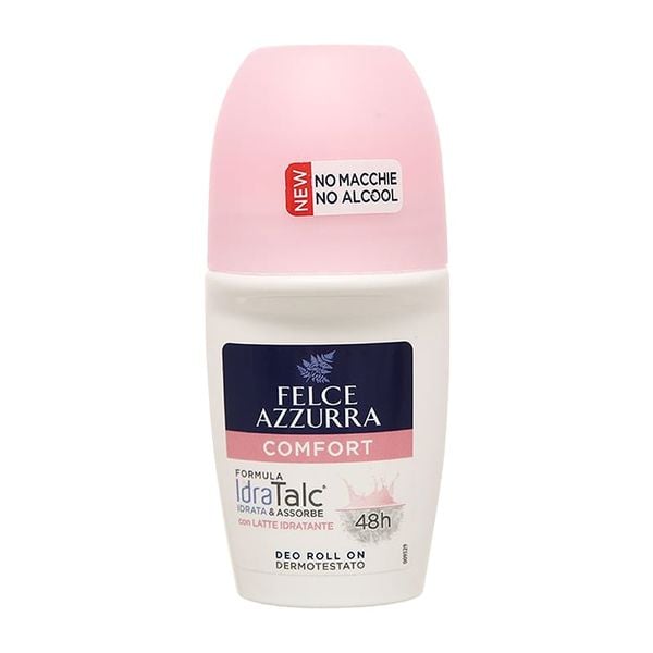Lăn Khử Mùi Hương Nước Hoa Ý Felce Azzurra Dưỡng Da, Ngăn Mùi Mồ Hôi Suốt 48h 50ml