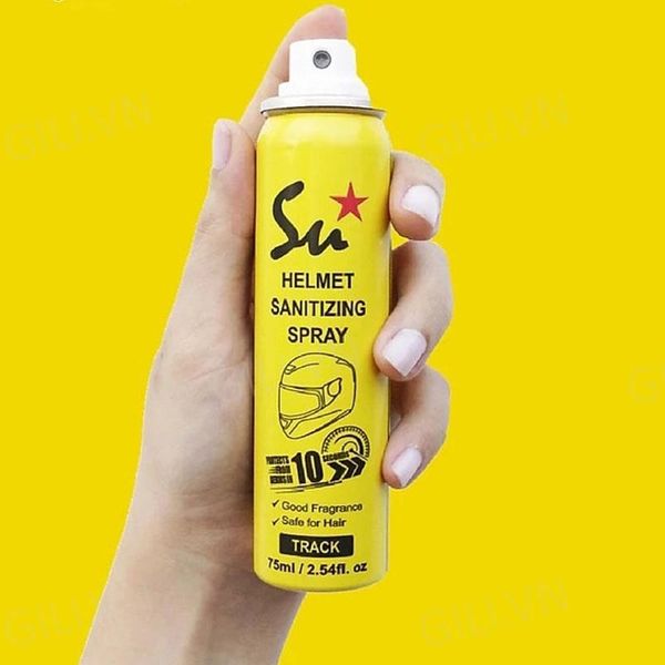 Xịt Khử Mùi Diệt Khuẩn Nón Bảo Hiểm Lưu Hương Su Track 75ml