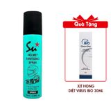 (HSD: 9/2025) Xịt Khử Mùi Diệt Khuẩn Nón Bảo Hiểm Lưu Hương Su Track 75ml Màu Xanh