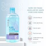 (HSD: 8/2025) Nước Tẩy Trang Micellar Dr.Sante Pure Cоde Dành Cho Da Nhạy Cảm Và Da Khô 500ml