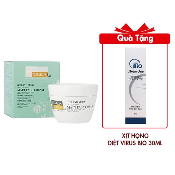 (HSD: 10/2025) Kem Dưỡng Da Cho Da Hỗn Hợp, Da Dầu, Da Nhạy Cảm Natura Estonica Bio Iceland Moss Matt Face Cream 50ml