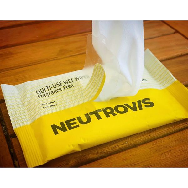 (HSD: 10/2025) Combo 20 Gói Khăn Giấy Ướt Đa Dụng Không Mùi An Toàn Neutrovis - (Gói 10tờ)