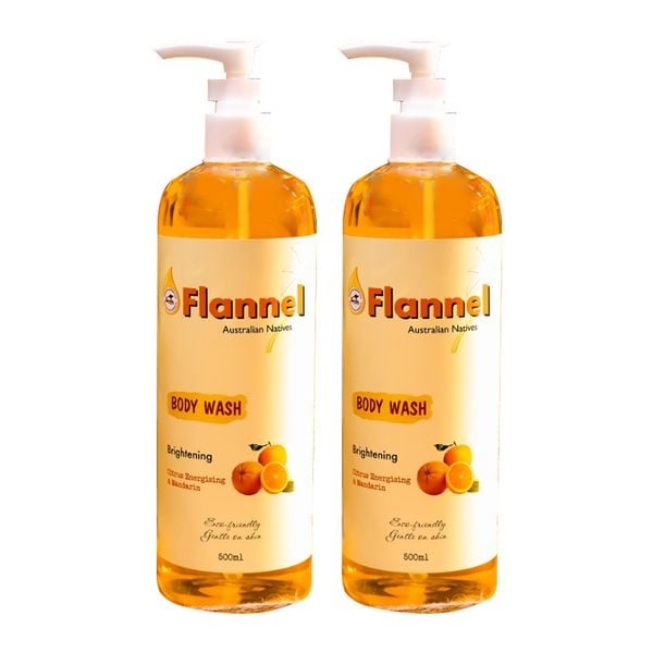 Combo 2 Sữa Tắm Làm Sáng Da Flannel Hương Cam & Quýt 500mlx2