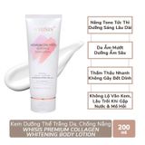 (HSD: 4/2026) Combo 2 Kem Dưỡng Thể Trắng Da Chống Nắng WHISIS Premium Collagen Whitening Body Lotion 200mlx2