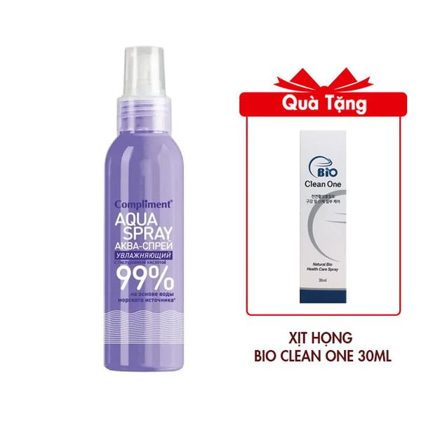 (HSD: 3/2026) Xịt Khoáng Compliment Aqua Spray 99% Cấp Ẩm ,Phục Hồi, Làm Dịu Cân Bằng Da Cấp Tốc 200ml Màu Tím