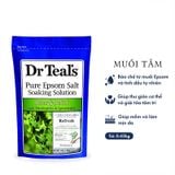 (HSD: 4/2025) Muối Tắm Dr Teal's Giúp Phục Hồi Cơ Thể, Thư Giãn Và Giúp Da Mịn Màng, Láng Mịn Tinh Dầu Bạch Đàn và Bạc Hà Gói 450g