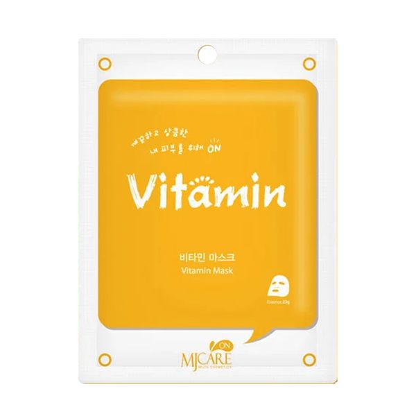 (HSD: 5/2026) Combo 5 Mặt Nạ Miếng MJCARE ON Cấp Ẩm, Dưỡng Sáng, Mờ Thâm 23gx5 Vitamin