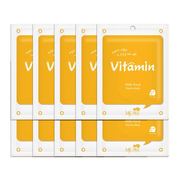 (HSD: 5/2026) Combo 10 Mặt Nạ Miếng MJCARE ON Cấp Ẩm, Dưỡng Sáng, Mờ Thâm 23gx10 Vitamin