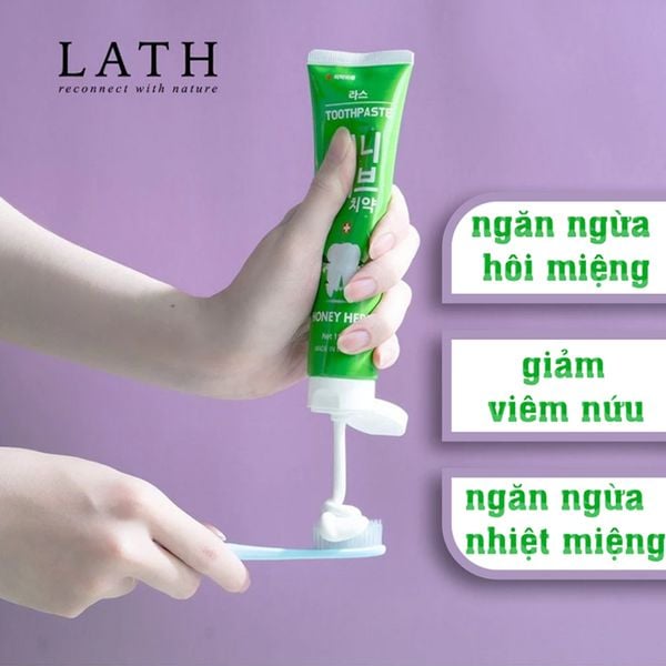 Combo 2 Kem Đánh Răng Lath Beauty Hàn Quốc Honey Herb Giảm Chảy Máu Chân Răng Ngăn Ngừa Viêm Răng ,Hôi Miệng 150gx2