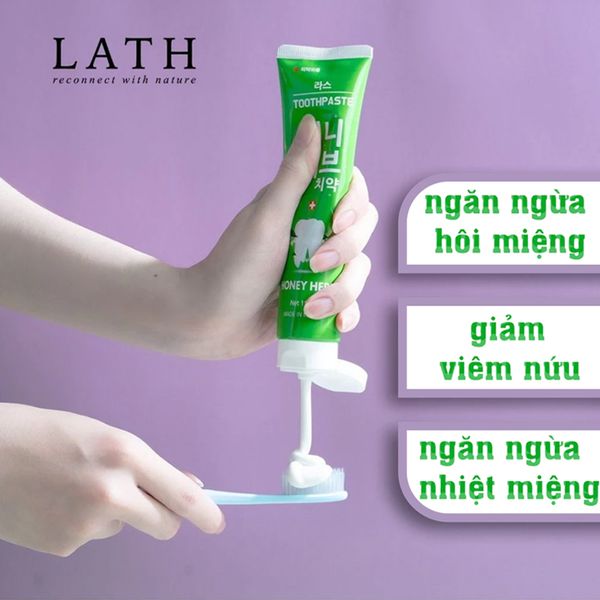 Kem Đánh Răng Lath Beauty Hàn Quốc Honey Herb Giảm Chảy Máu Chân Răng Ngăn Ngừa Viêm Răng ,Hôi Miệng 150g