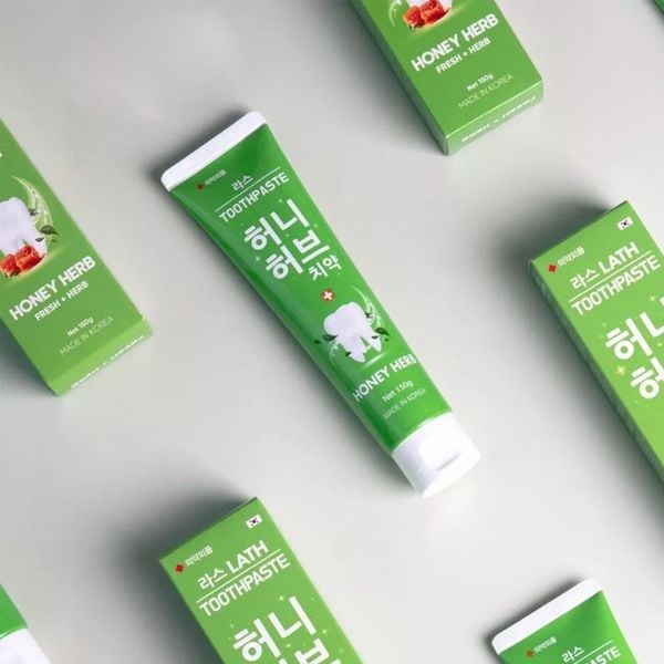 Combo 2 Kem Đánh Răng Lath Beauty Hàn Quốc Honey Herb Giảm Chảy Máu Chân Răng Ngăn Ngừa Viêm Răng ,Hôi Miệng 150gx2
