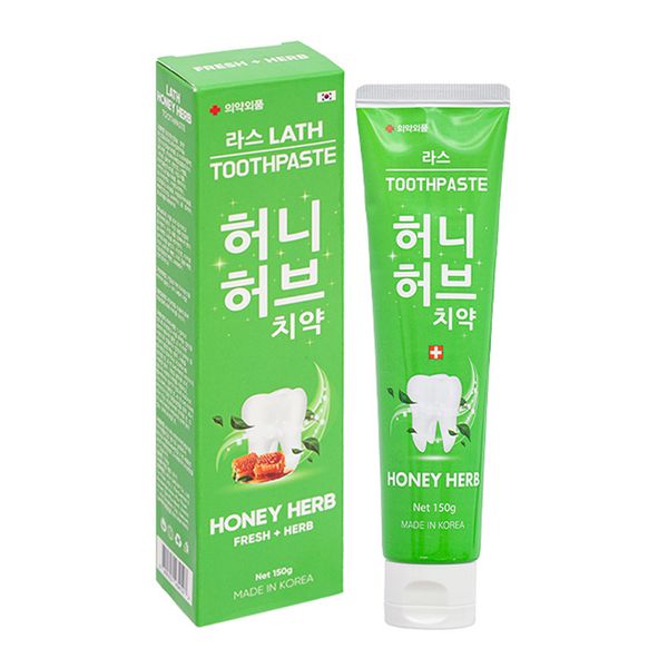 Combo 2 Kem Đánh Răng Lath Beauty Hàn Quốc Honey Herb Giảm Chảy Máu Chân Răng Ngăn Ngừa Viêm Răng ,Hôi Miệng 150gx2