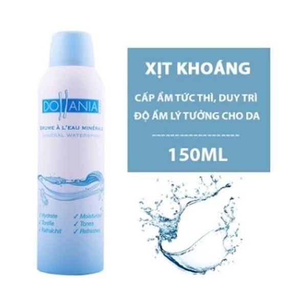 (HSD: 8/2026) Xịt Khoáng Dưỡng Ẩm, Cấp Nước, Làm Dịu Da Dollania 150ml
